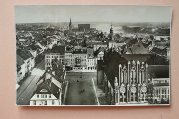 Postcard PC Frankfurt Oder 1935 streets houses  Town architecture Brandenburg